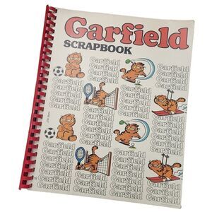 Vintage Garfield Scrapbook Blank Unused Spiral Bound 1978 11x14